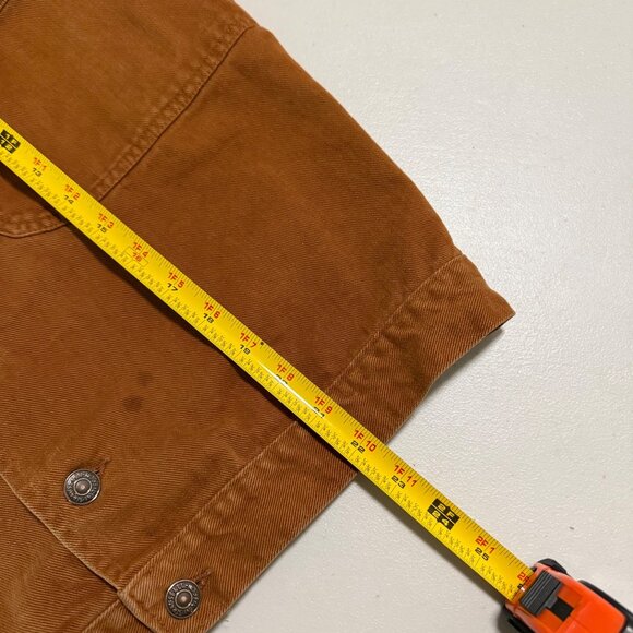 VTG Levis Rust Button Up Collared Denim Jacket Mens SEE MEASUREMENTS - Picture 8 of 8